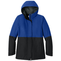 Port Authority Women's True Royal/Deep Black Insulated Heavy Ripstop Jacket