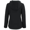 Cutter & Buck Women's Black Roam Epic Comfort Recycled Full Zip Hooded Jacket