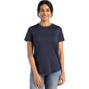Cutter & Buck Women's Navy Blue Coastline Epic Comfort Recycled Short Sleeve Tee