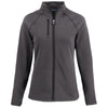 Cutter & Buck Women's Black Heather Peshastin Fleece Recycled Full Zip Jacket