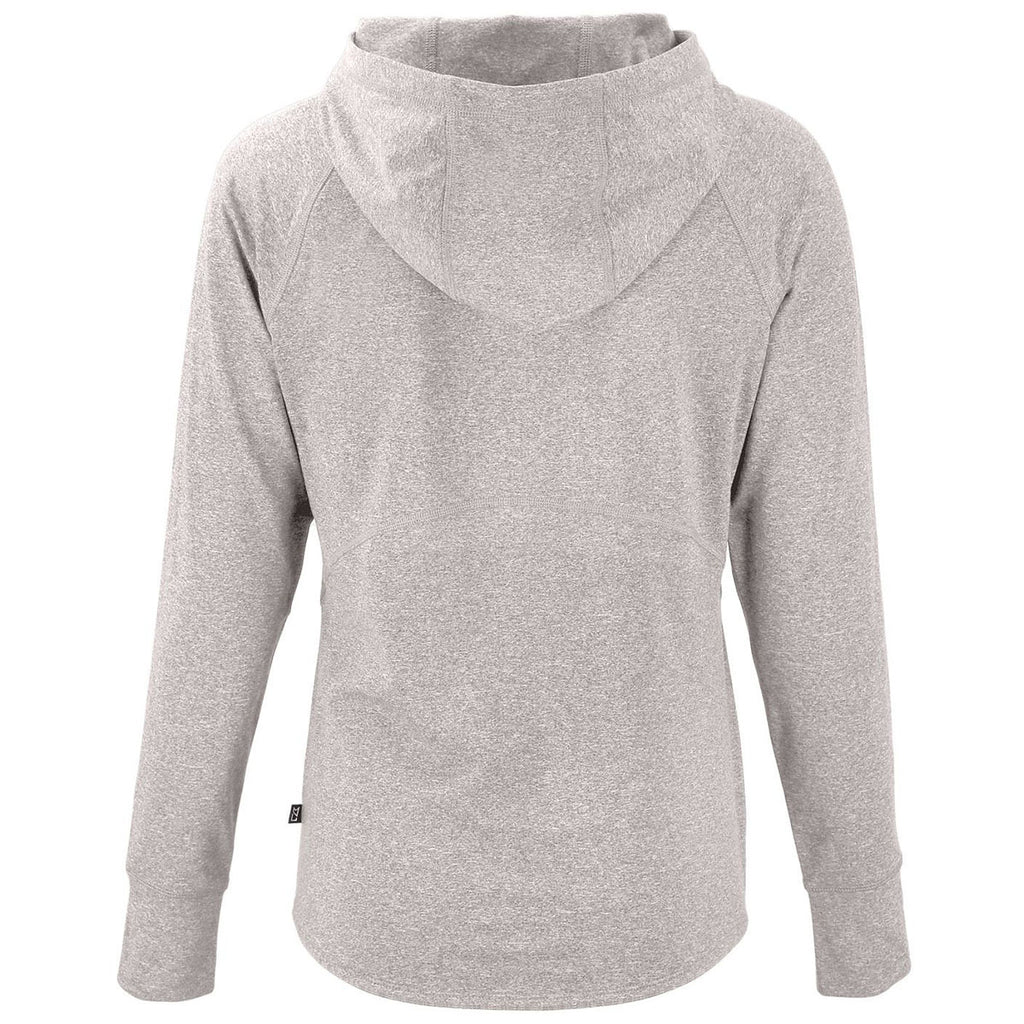 Cutter & Buck Women's Polished Heather Adapt Knit Recycled Heathered Hooded Pullover