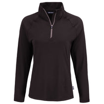 Cutter & Buck Women's Black Coastline Epic Comfort Recycled Quarter Zip