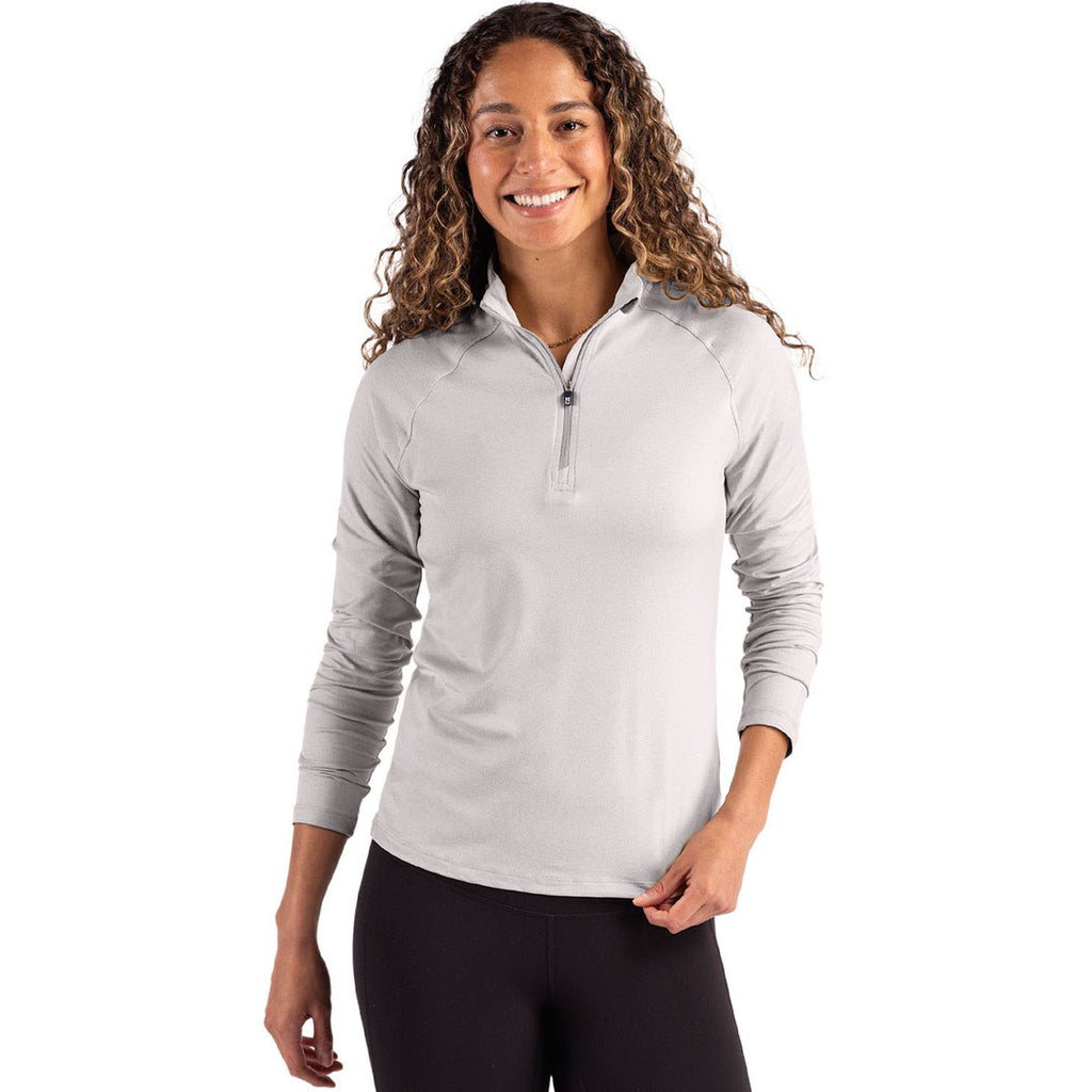 Cutter & Buck Women's Concrete Coastline Epic Comfort Recycled Quarter Zip