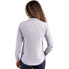 Cutter & Buck Women's Elemental Grey/White Skyline Epic Confidence Recycled Pinstripe Long Sleeve Dress Shirt