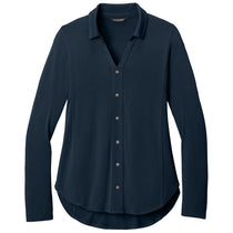 Port Authority Women's River Blue Navy Luxe Knit Button Tunic