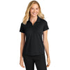 Port Authority Women's Deep Black Plaited Pique Polo