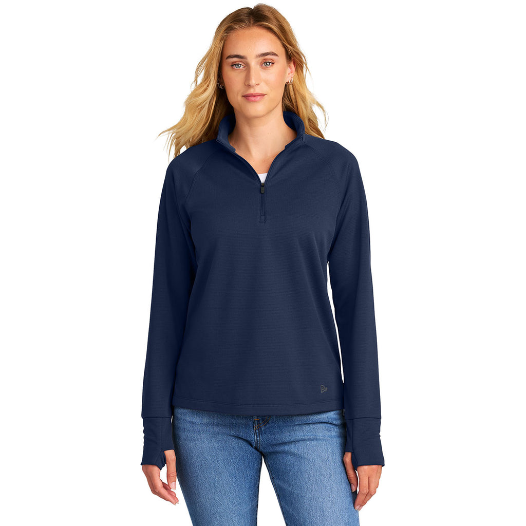 New Era Women's True Navy Stand Out 1/4-Zip