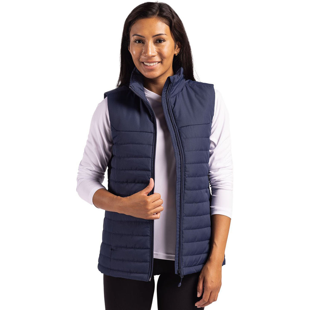 Clique Women's Dark Navy Elevation Eco Full Zip Puffer Vest
