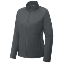 Sport-Tek Women's Iron Grey Teknical Hybrid Jacket