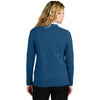 Port Authority Women's Aegean Blue Heather Easy Care V-Neck Sweater