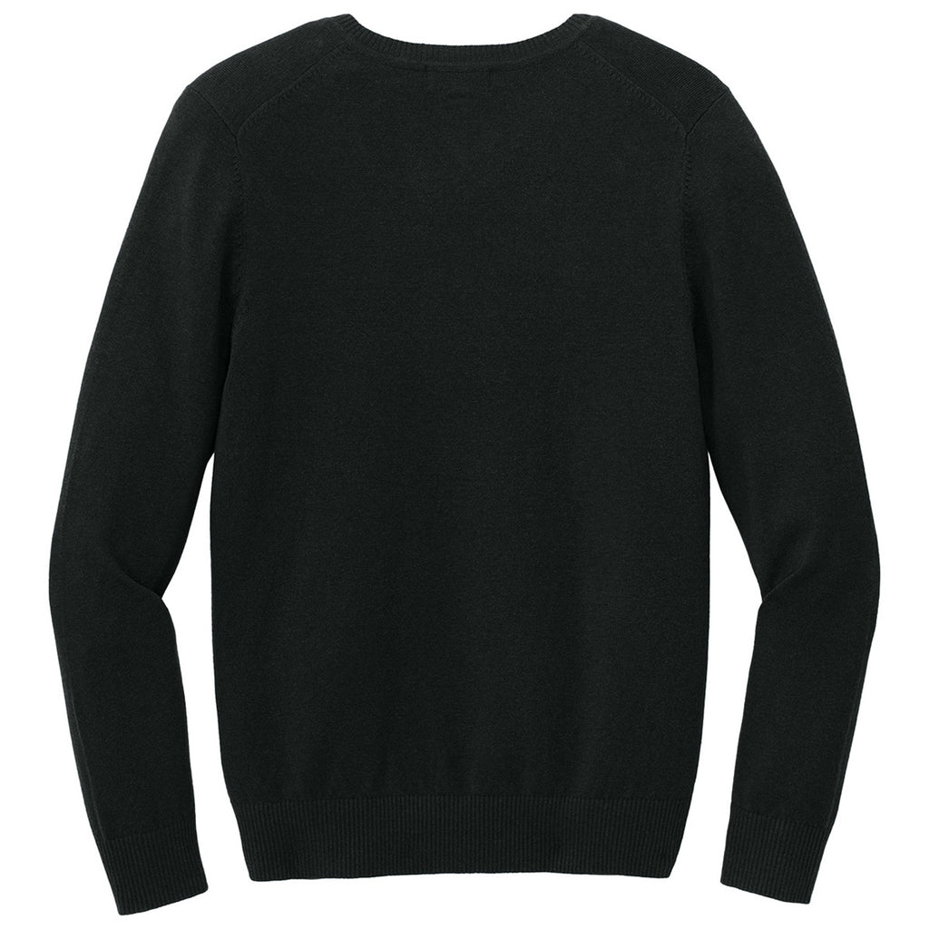 Port Authority Women's Deep Black Easy Care V-Neck Sweater