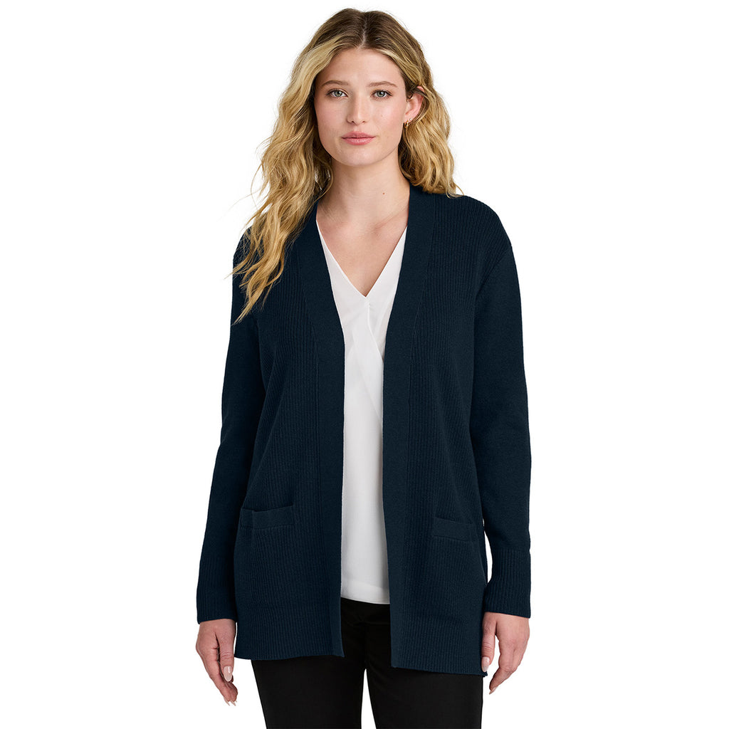 Port Authority Women's River Blue Navy Easy Care Open-Front Cardigan Sweater