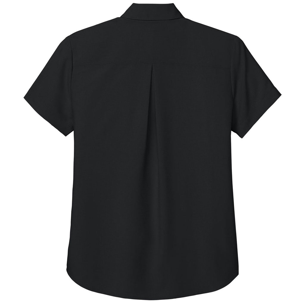 Port Authority Women's Deep Black Short Sleeve UV Dockside Shirt