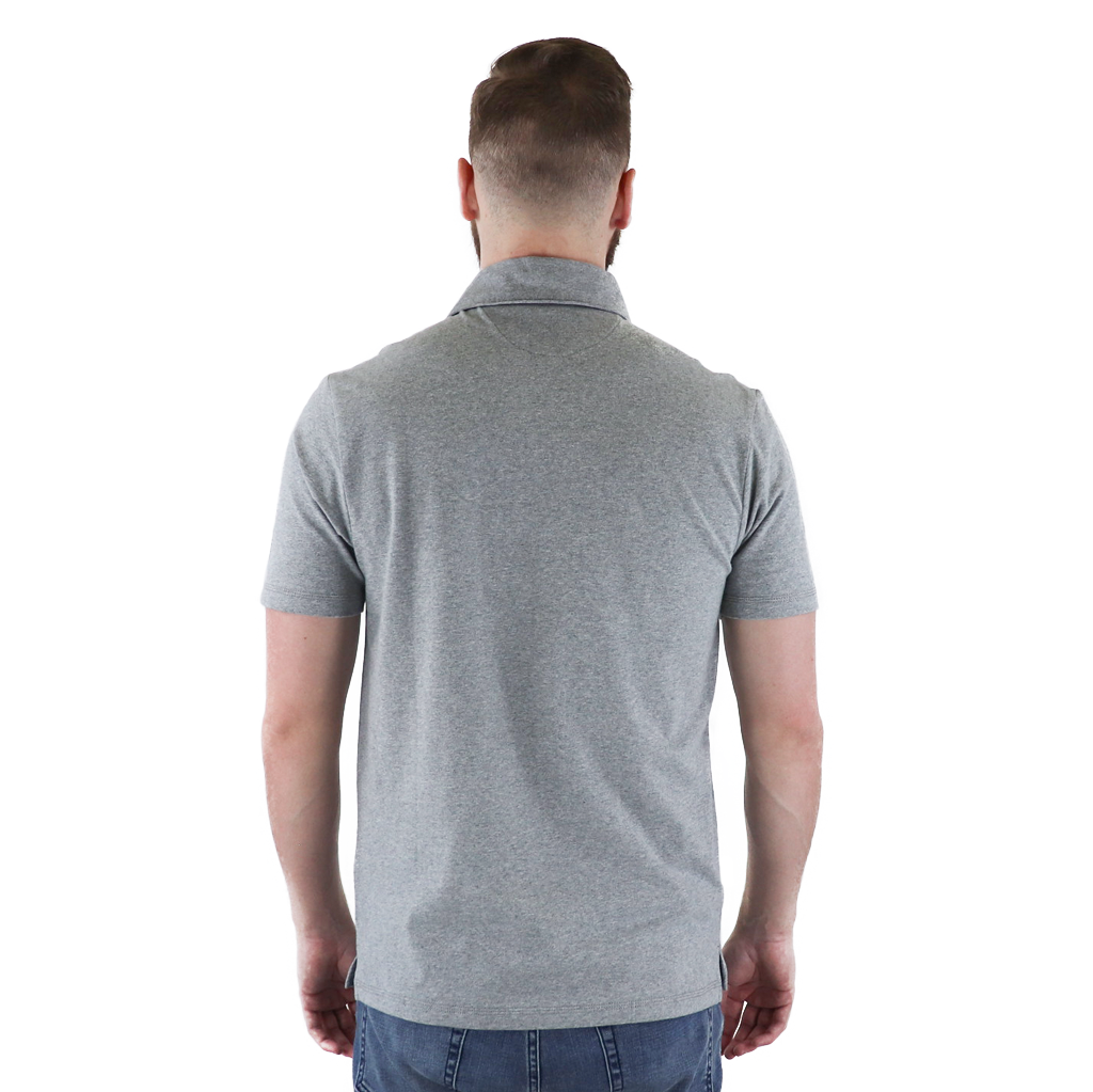 Zusa Men's Light Grey Heather Peachy Polo