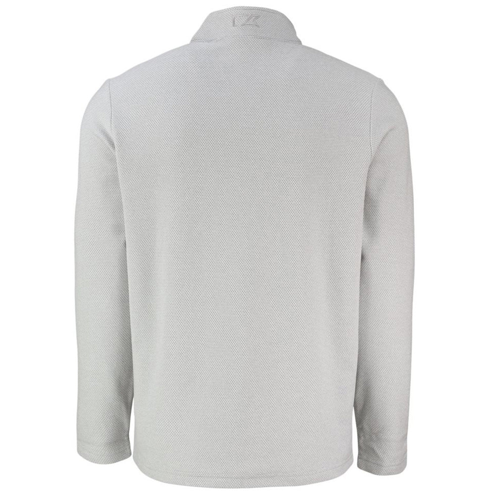 Cutter & Buck Men's Polished Hunts Point Eco Textured Fleece Recycled Snap Pullover