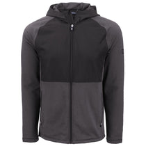 Cutter & Buck Men's Black Heather Peshastin Fleece Recycled Hybrid Jacket