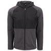 Cutter & Buck Men's Black Heather Peshastin Fleece Recycled Hybrid Jacket