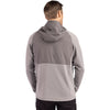 Cutter & Buck Men's Elemental Grey Heather Peshastin Fleece Recycled Hybrid Jacket