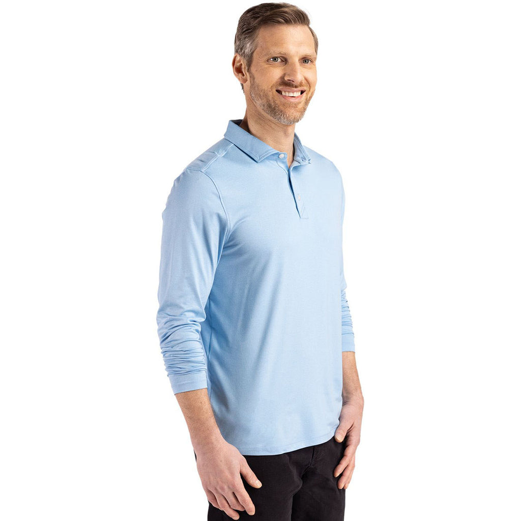 Cutter & Buck Men's Atlas Coastline Epic Comfort Recycled Long Sleeve Polo