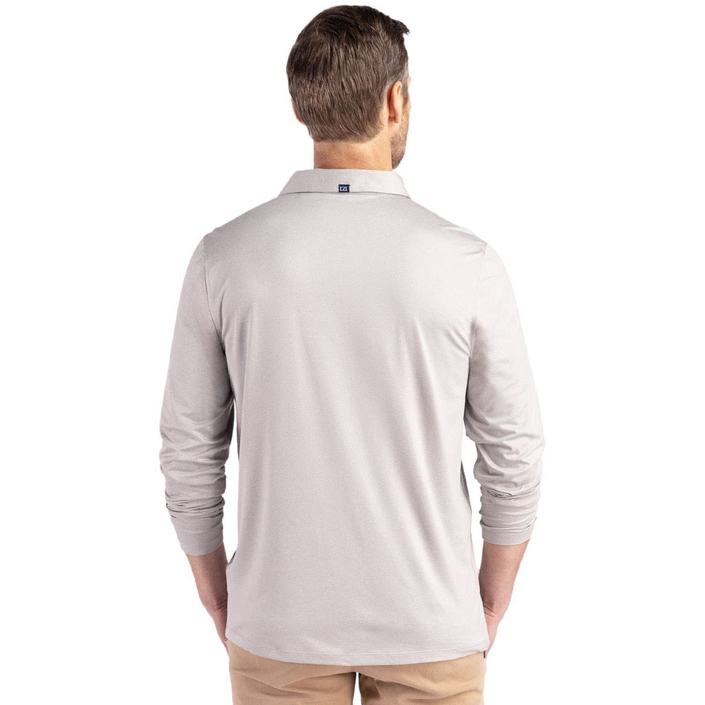 Cutter & Buck Men's Concrete Coastline Epic Comfort Recycled Long Sleeve Polo