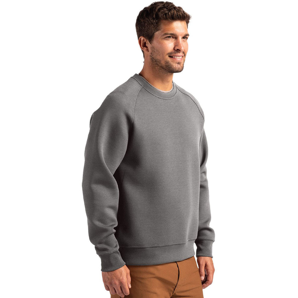 Cutter & Buck Men's Elemental Grey Roam Recycled Crew Neck Pullover