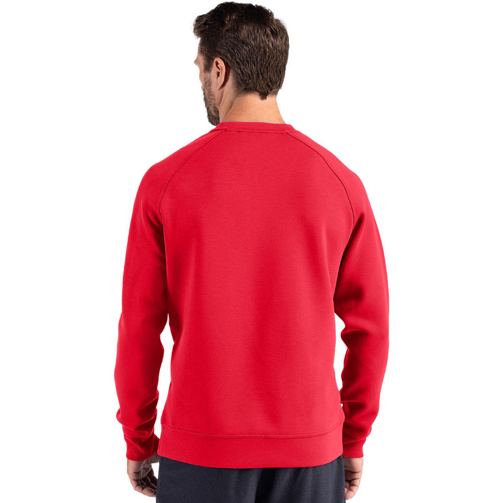 Cutter & Buck Men's Red Roam Recycled Crew Neck Pullover