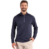 Cutter & Buck Men's Navy Blue Coastline Epic Comfort Recycled Quarter Zip