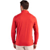Cutter & Buck Men's Red Coastline Epic Comfort Recycled Quarter Zip