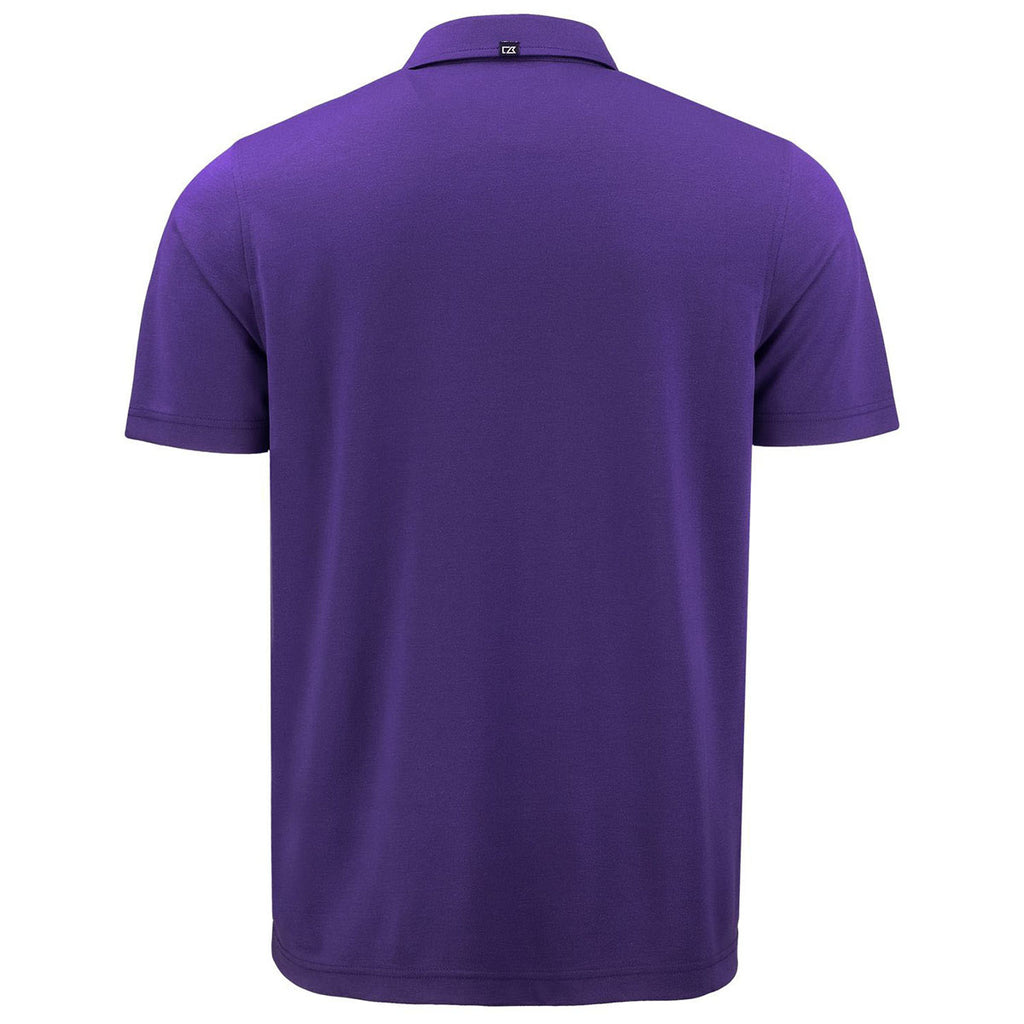 Cutter & Buck Men's College Purple Advantage Refresh Epic Confidence Recycled Tri-Blend Pique Polo