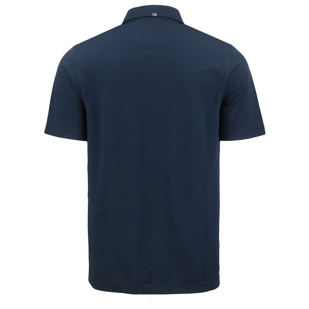 Cutter & Buck Men's Liberty Navy Advantage Refresh Epic Confidence Recycled Tri-Blend Pique Polo