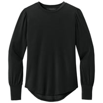 Mercer+Mettle Women's Deep Black Stretch Jersey Long Sleeve Blouson Top