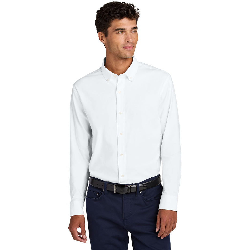 Mercer+Mettle Men's White Long Sleeve Modern Oxford Shirt
