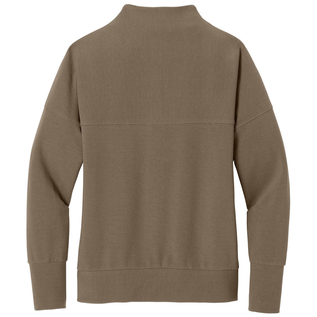 Mercer+Mettle Women's Warm Taupe Linear Texture 1/4-Zip