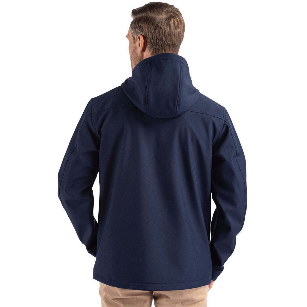 Clique Men's Dark Navy Telemark Eco Stretch Softshell Full Zip Hooded Jacket