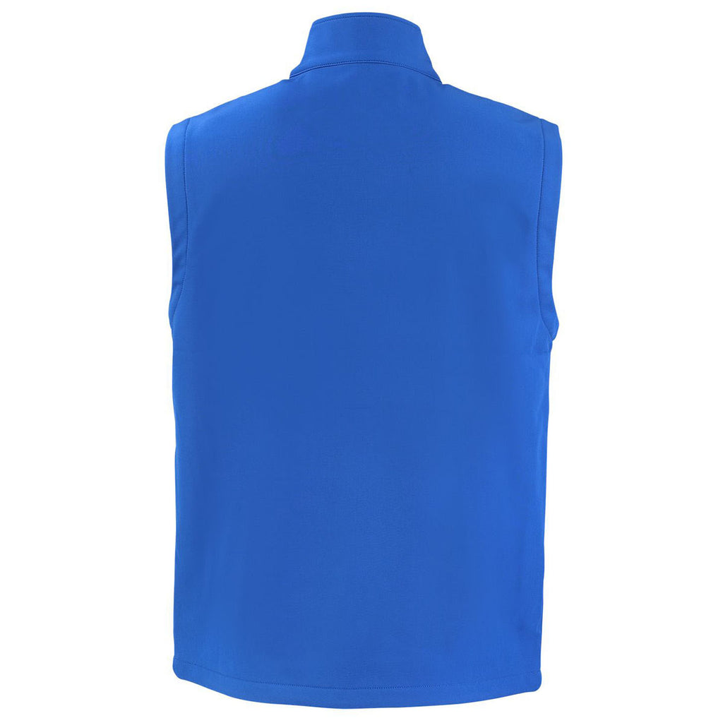Clique Men's Royal Blue/Black Tempo Stretch Full Zip Softshell Vest
