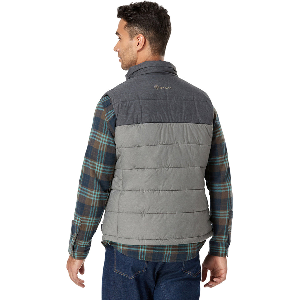 Ororo Men's Flecking Grey Classic Heated Vest