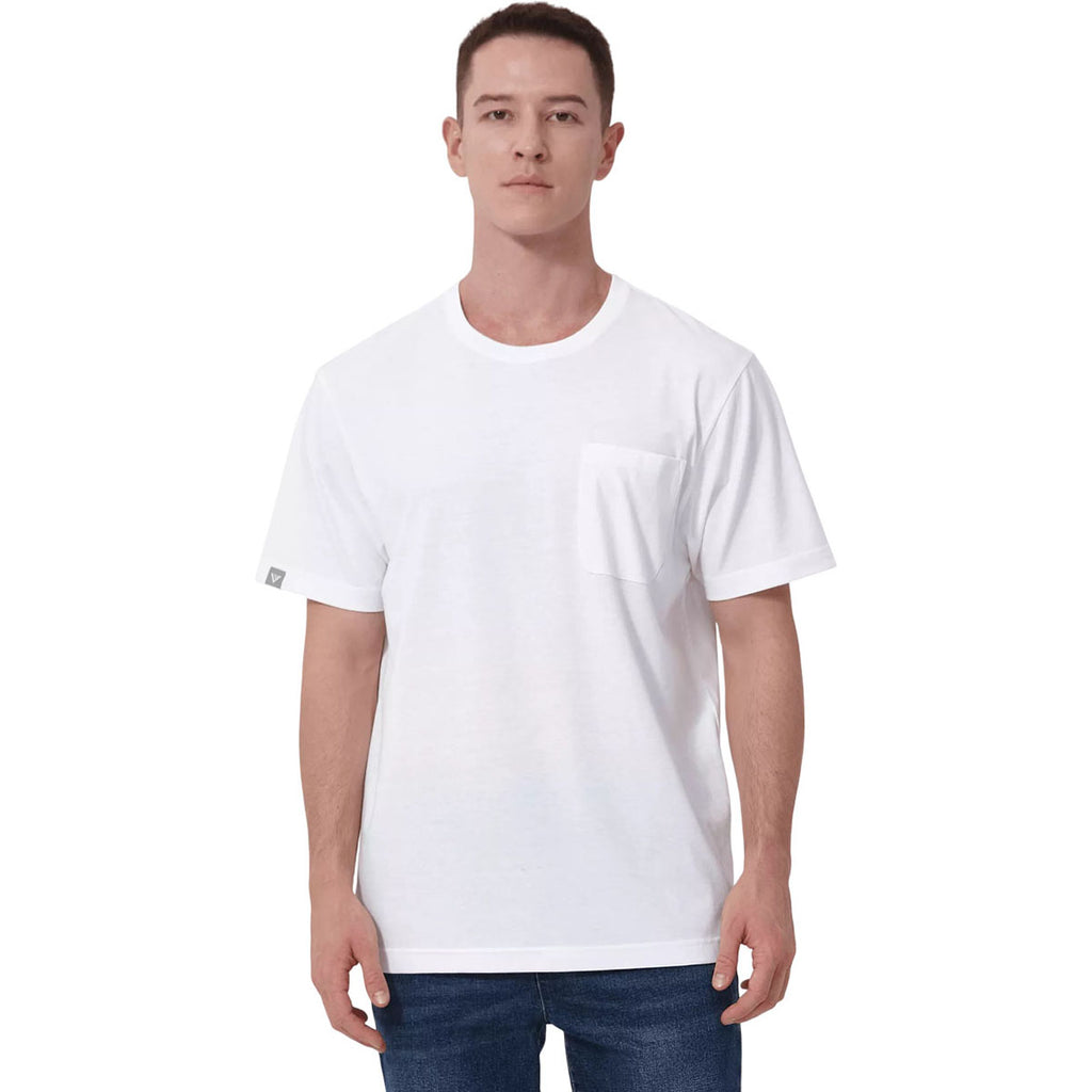 Levelwear Men's White Focal Pocket Tee
