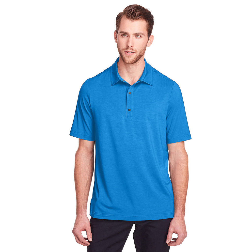 North End Men's Lt Nautical Blue Jaq Snap-Up Stretch Performance Polo