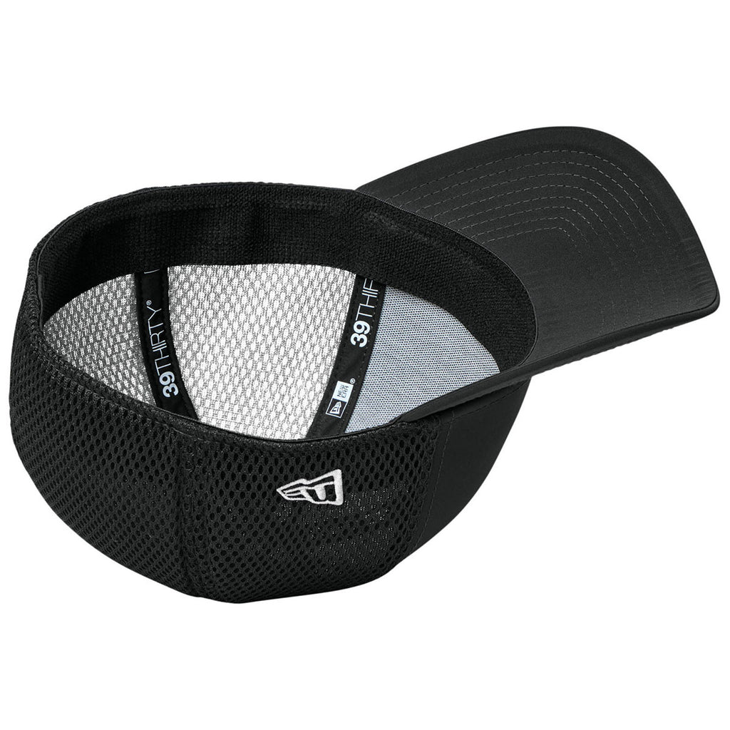 New Era Black 39THIRTY Performance Stretch Mesh Cap