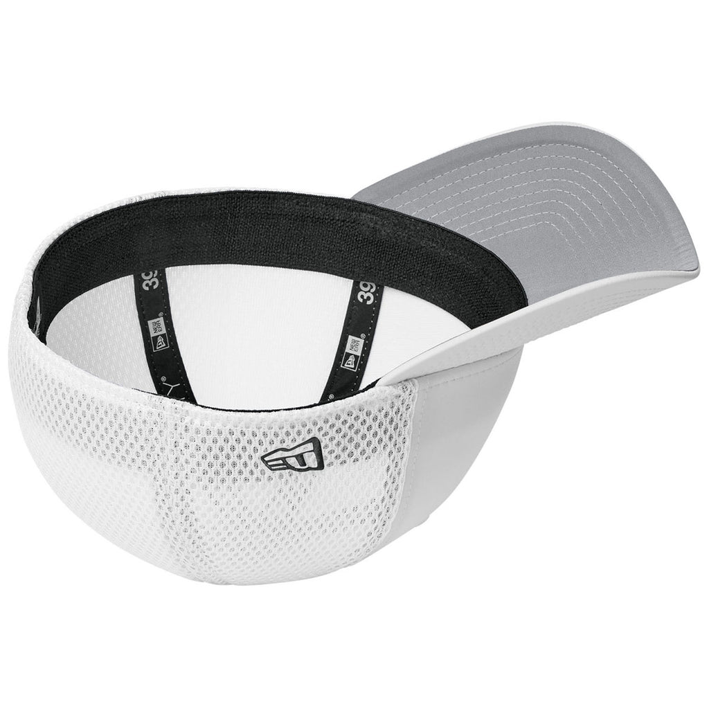 New Era White 39THIRTY Performance Stretch Mesh Cap