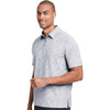 North End Men's Platinum Heather Eclipse Jacquard Polo