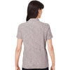 North End Women's Burgundy Heather Eclipse Jacquard Polo