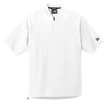 New Era Men's White Cage Short Sleeve 1/4 Zip Jacket