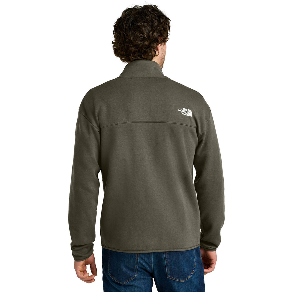 The North Face Men's New Taupe Green Double-Knit 1/2-Zip Fleece