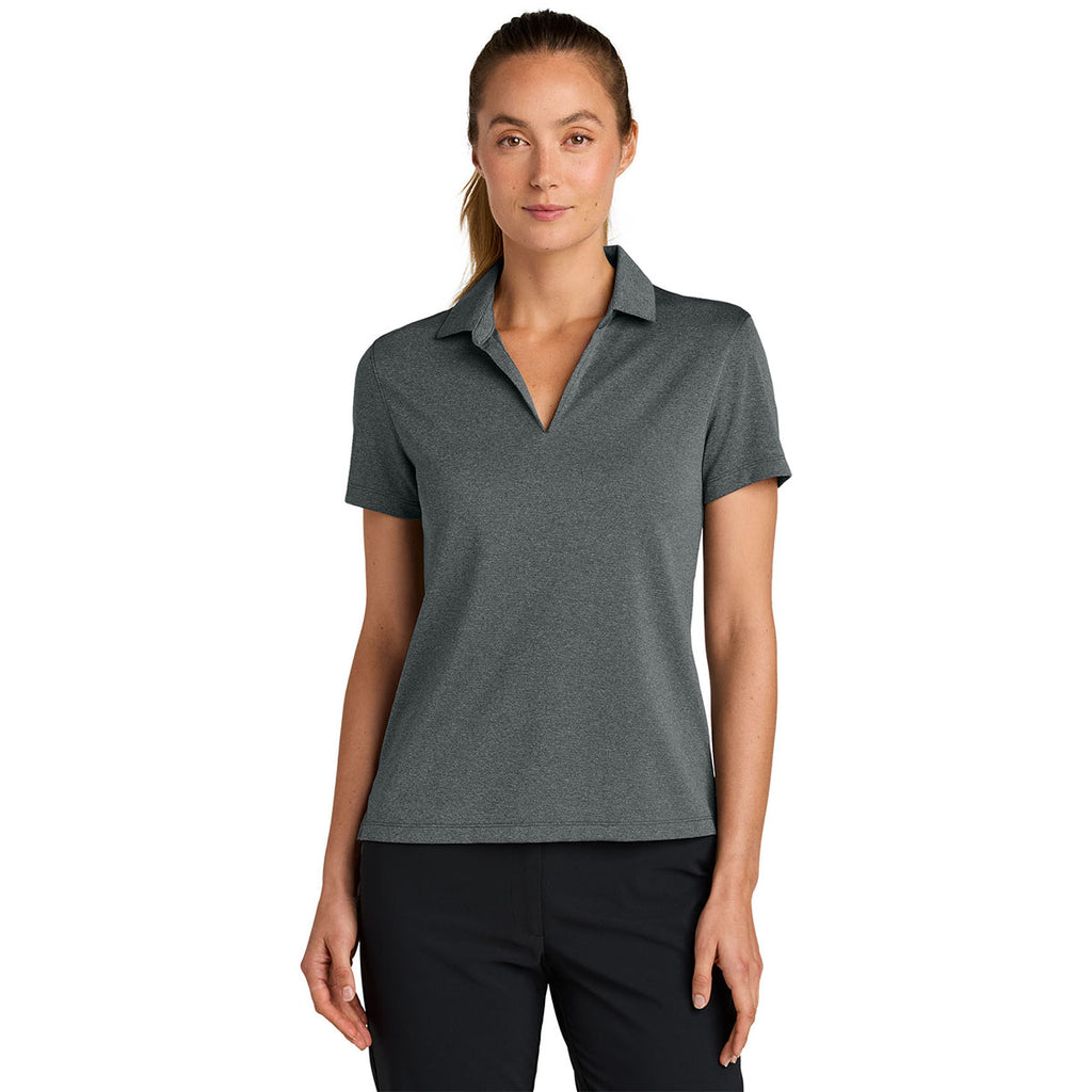 Nike Women's Anthracite Heather Dri-FIT Smooth Heather Polo
