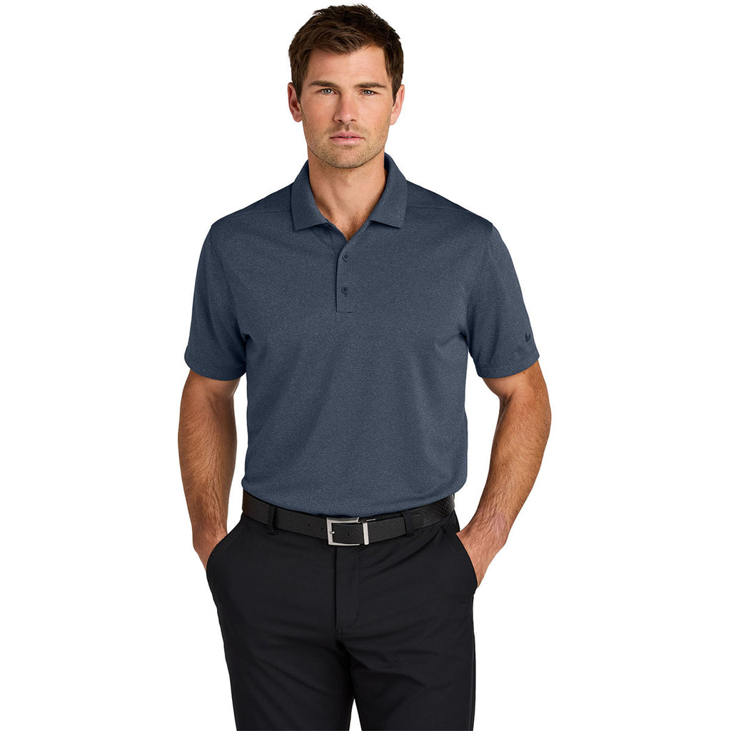 Nike Men's Navy Heather Dri-FIT Smooth Heather Polo
