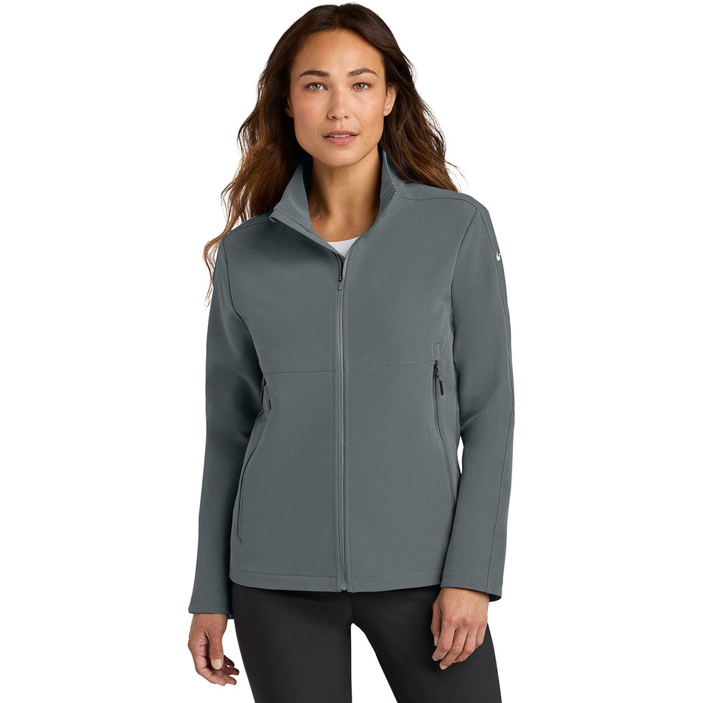 Nike Women's Dark Grey Full-Zip Soft Shell Jacket