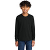 Next Level Youth Black Cotton Long Sleeve Tee