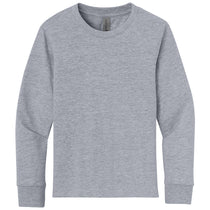 Next Level Youth Heather Gray Cotton Long Sleeve Tee