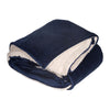 Primeline Navy Blue Micro Mink Sherpa Blanket